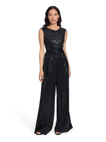 Vera Mont Jumpsuit im Glitzer-Look in Schwarz/Schwarz