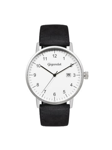 Gigandet Quarzuhr Herrenuhr "MINIMALISM" in Schwarz/Silber