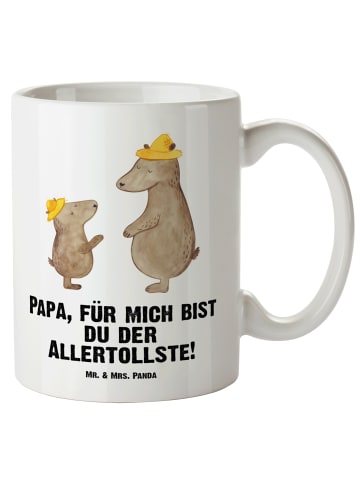 Mr. & Mrs. Panda Kaffeetasse Bären mit Hut mit Spruch in Weiß