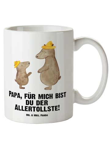 Mr. & Mrs. Panda XL Tasse Bären mit Hut mit Spruch in Weiß