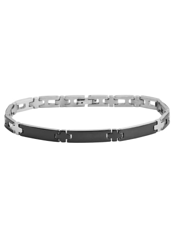 Adeliás Damen Armband – Gliederarmband aus Edelstahl 20 cm in schwarz