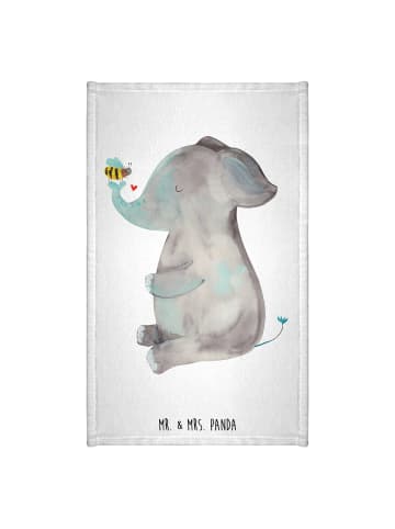 Mr. & Mrs. Panda Kinderhandtuch Elefant Biene ohne Spruch in Weiß