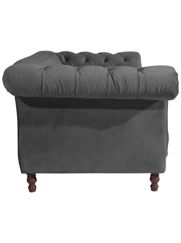 58 aufm Kessel CHESTERFIELD Sofa 2-Sitzer Kaylin Samtvelours anthrazit