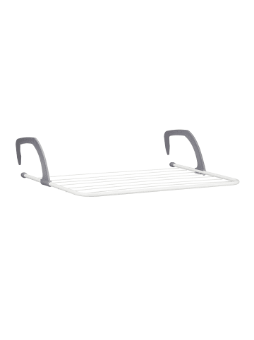 relaxdays 2 x Hängetrockner in Weiß/ Grau - (B)63 x (H)15 x (T)67 cm