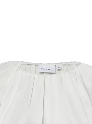 comma Satinbluse in ecru