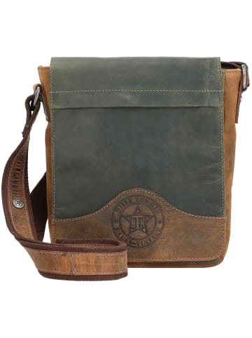 Billy the Kid Hunter Umhängetasche Leder 20 cm in khaki-brown