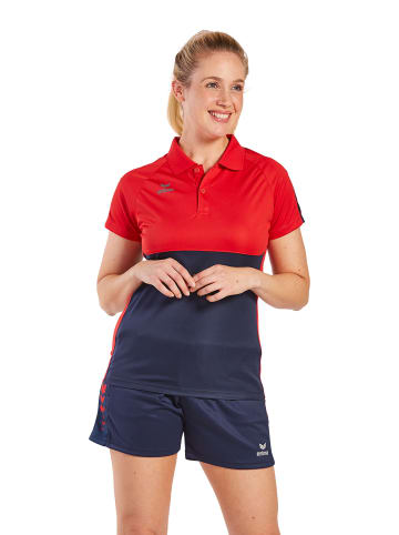 erima Six Wings Poloshirt in new navy/rot