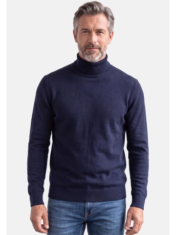 Redmond Rollkragenshirt Basic in Dunkelblau / beige