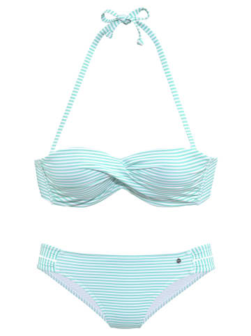 s.Oliver Bügel-Bandeau-Bikini in mint-weiß