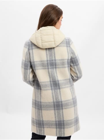 comma Wollmantel in ecru hellgrau - 0001