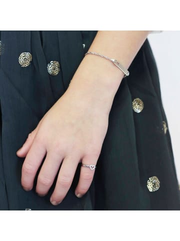 Lucardi 925 Silber Armband Herz