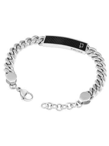 Police 3 Herren-Armband Strip II Edelstahl Silber