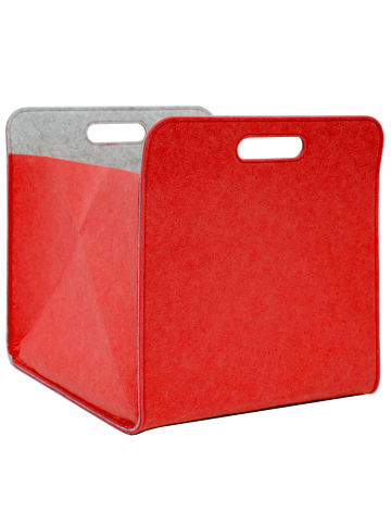 DuneDesign Filz Aufbewahrungsbox 33x33x38cm in Rot