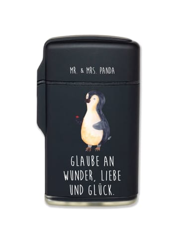 Mr. & Mrs. Panda Feuerzeug Pinguin Marienkäfer mit Spruch in Schwarz