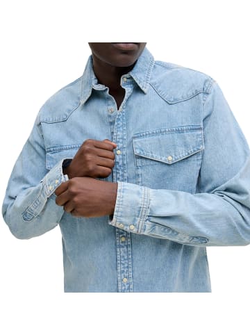 Jack and Jones Jeanshemd Western Shirt in Hellblau