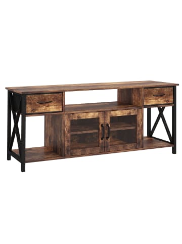 TV Lowboard in Braun/ Schwarz - (B)140 x (H)60 x (T)40 cm