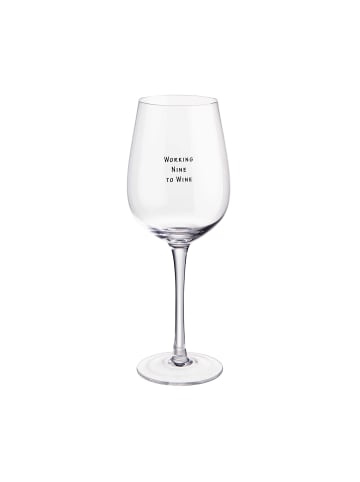 Butlers Weinglas "Working Nine to Wine" 500ml HAPPY HOUR in Transparent