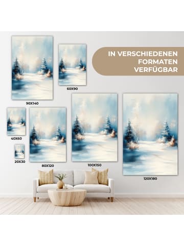 MuchoWow Leinwand Bilder Winterwald