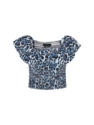 faina Women Top in blue multicolor leo