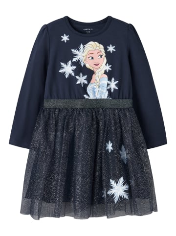 name it Disney Frozen Nmfosimi Midikleid Puffärmel in navy blazer