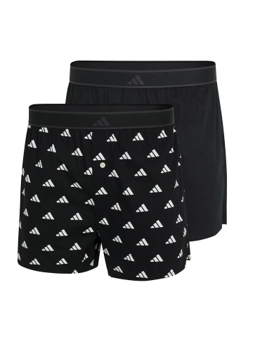 adidas Web-Boxershorts 2er Pack in Schwarz/Weiß