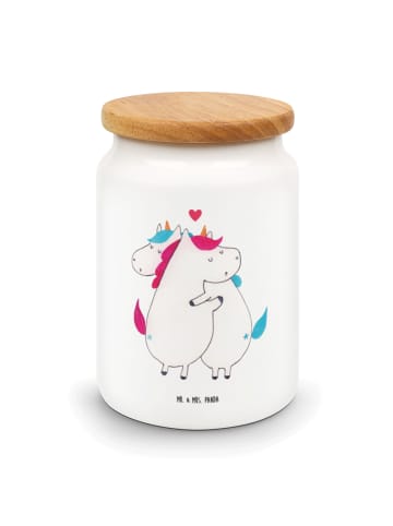 Mr. & Mrs. Panda Teedose Einhorn Mitteilung ohne Spruch in Weiß