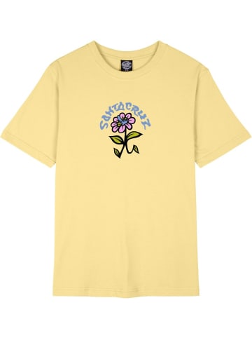 Santa Cruz Shirt "Delfino Flower Front T-Shirt" in Gelb