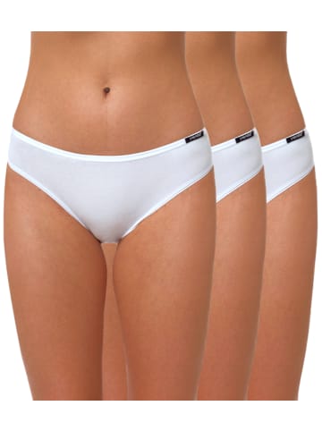 Yenita® Bikini-Slip  (3er Set) Modern-Collection in weiss