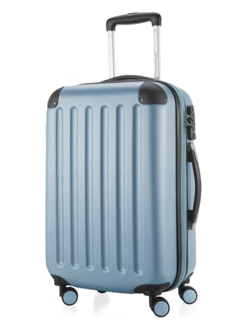 Hauptstadtkoffer Spree - Koffer Flugzeug Trolley Handgepäck Hartschale TSA 42L in Pool blau