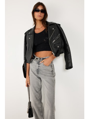 NO MATTER WHAT Crop Top in Schwarz