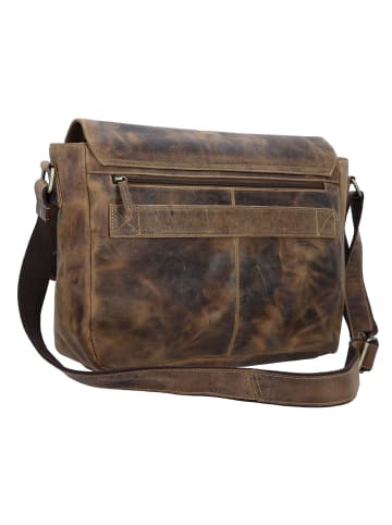 Greenburry Vintage Messenger Leder 40 cm Laptopfach brown
