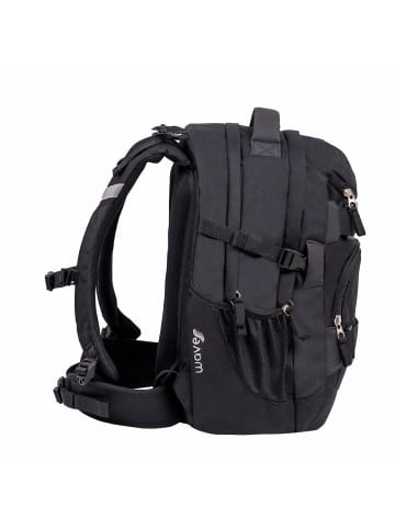 Wave Rucksack Infinity Tasche Schulrucksack "Posh Black" Kinder Ranzen 10 Jahre