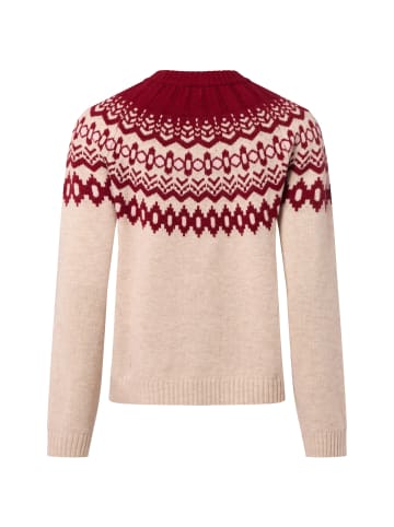 Marie Lund Strickpullover in ecru bordeaux - 0001