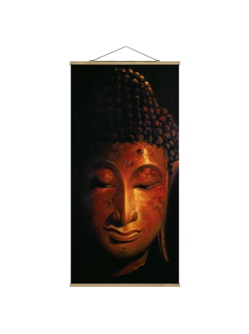 WALLART Stoffbild mit Posterleisten - Madras Buddha in Braun
