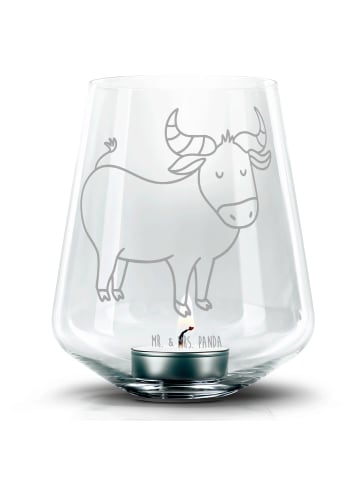 Mr. & Mrs. Panda Kerzenhalter Sternzeichen Stier ohne Spruch in Transparent