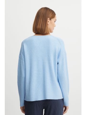 b. young BYMILO VNECK JUMPER - KNIT Boxy fit in Blue Bell Melange