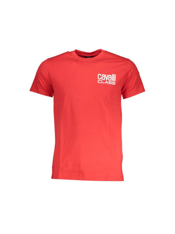 cavalli CLASS Rotes Baumwoll-T-Shirt