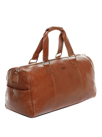 SID & VAIN Leder-Reisetasche Leder Weekender Unisex LINUS in braun