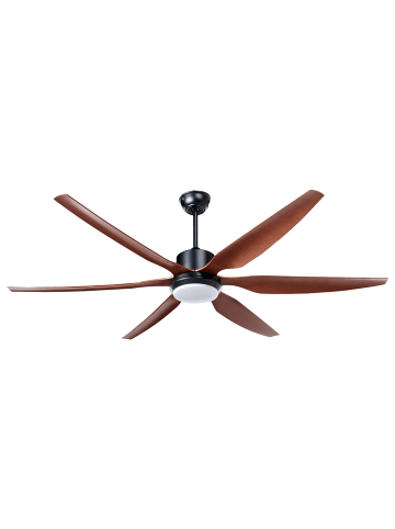 Beliani Deckenventilator mit Licht VERDURE in Braun/Schwarz