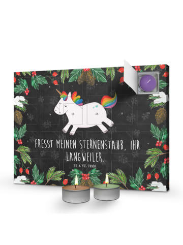 Mr. & Mrs. Panda Adventskalender Einhorn Happy mit Spruch in Kreidetafel
