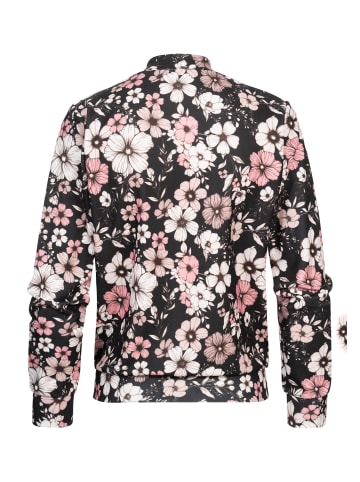 Cloud5ive Cloud5ive Blouson with All-Over Flower Print in black