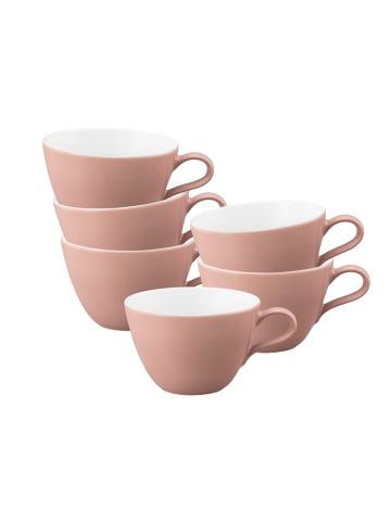 Seltmann Weiden 6er Set Milchkaffeetassen Life Fashion 370 ml in Posh Rose