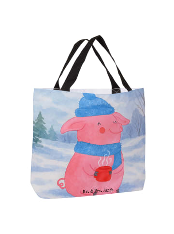 Mr. & Mrs. Panda Schultertasche Schweinchen Glühwein Design ohne... in Weiß
