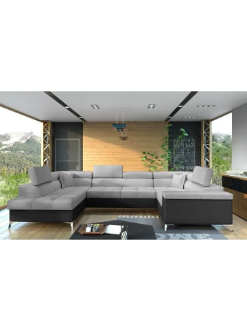 MF Design Tiya Recamiere Links in Grau -  (L) 342 x (B) 342 x (H) 88 cm