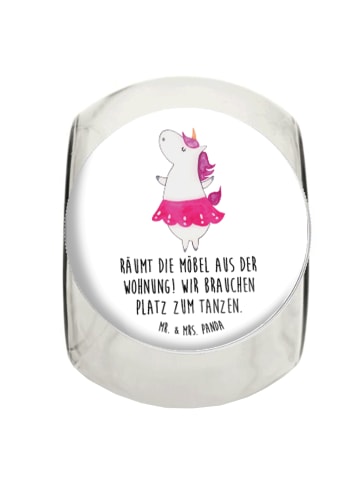 Mr. & Mrs. Panda Bonbonglas Einhorn Ballerina mit Spruch in Weiß