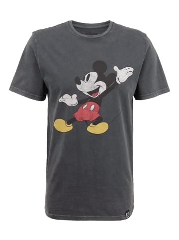 Recovered T-Shirt Disney Mickey Mouse Posing in Dunkelgrau