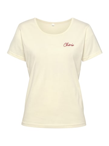 Vivance Kurzarmshirt in creme, rot