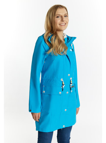 Schmuddelwedda Damen Regenparka in Cyanblau