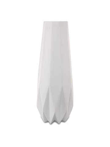 Vase Polygono Star in Weiß 41 cm