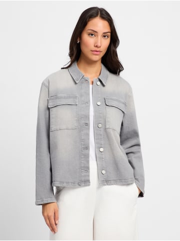 comma Jeansjacke in hellgrau - 0001